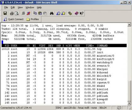 Linux 命令:top 实时显示系统进 程点击查看原图